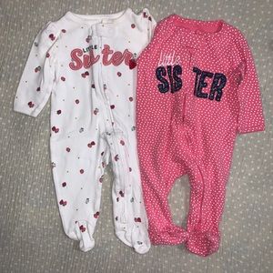 Carter’s little sister sleepers lot of 2